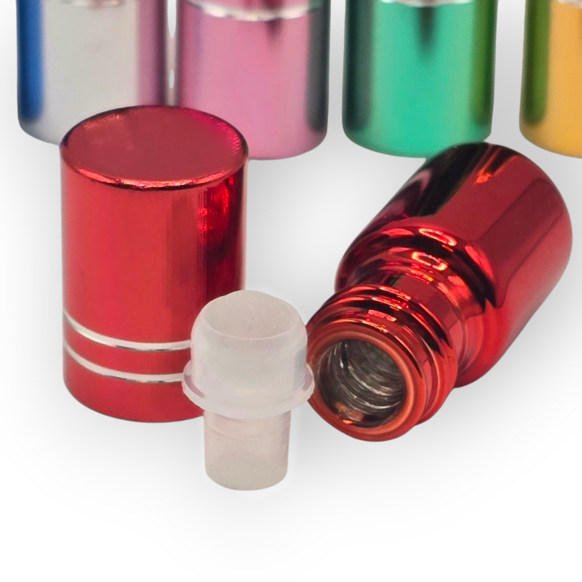 Empty Glass Bottles 3ml Roll-On for Musk & Perfume – 6 Colors