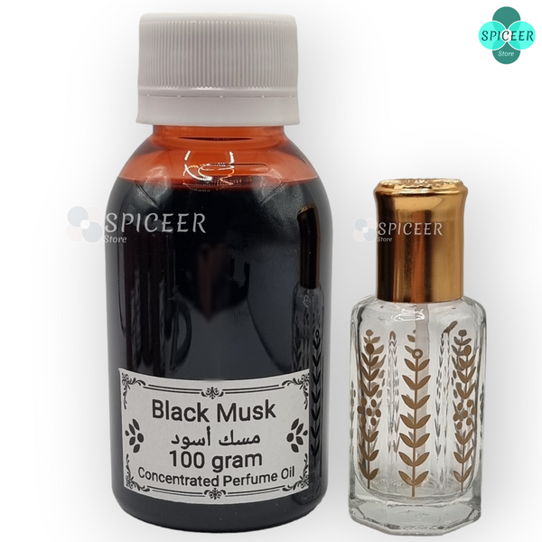 Black Musk 100gram + Gift " Arabic Perfume Oil High Quality مسك اسود