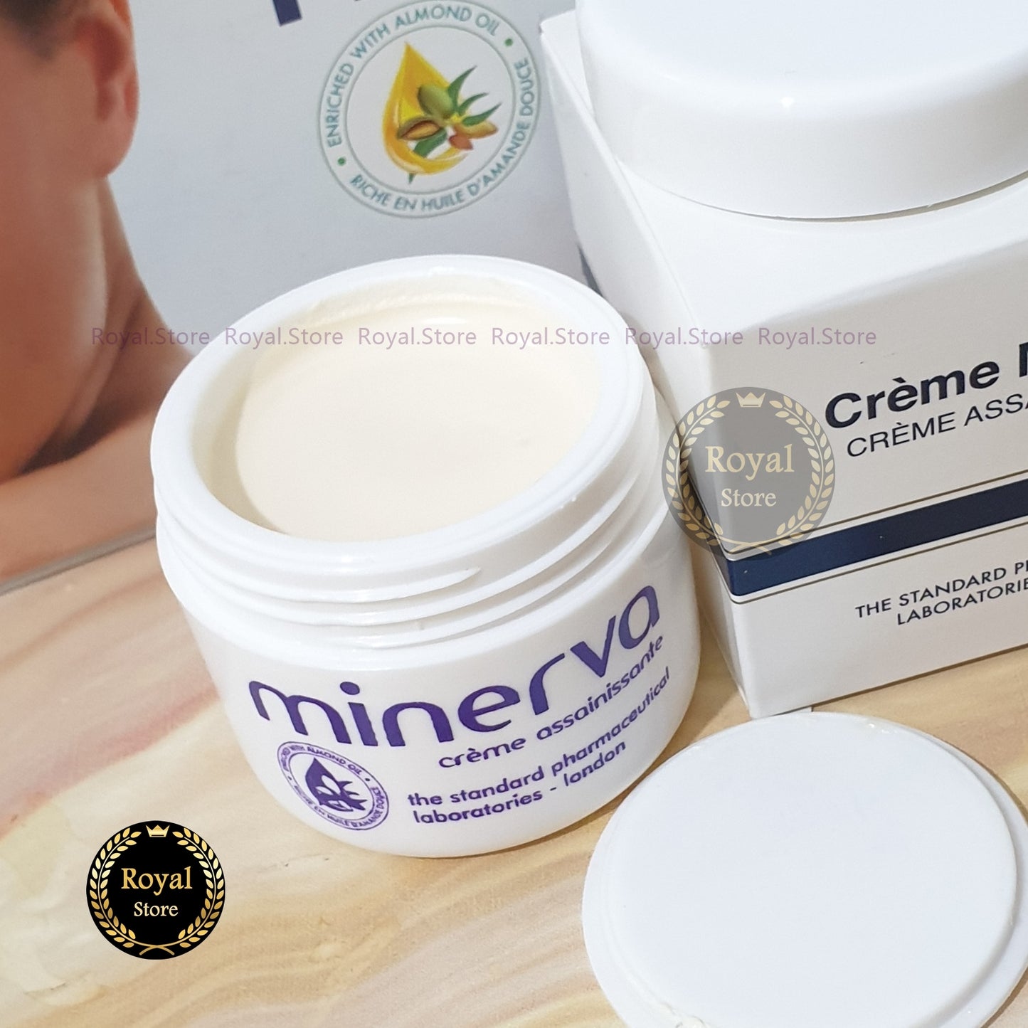1x Rose cream 25g + 1x Minerva Cream 30ml كريم منيرفا وكريم روز