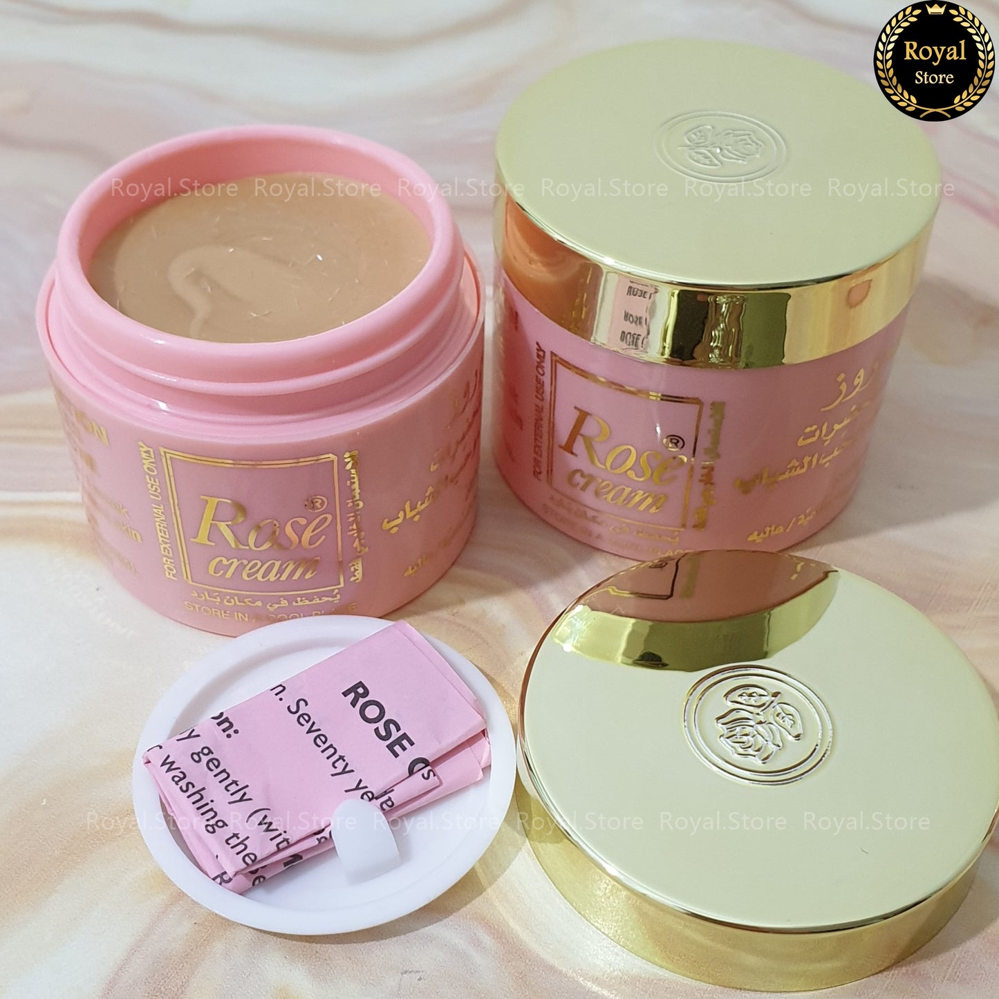 1x Rose cream 25g + 1x Minerva Cream 30ml كريم منيرفا وكريم روز