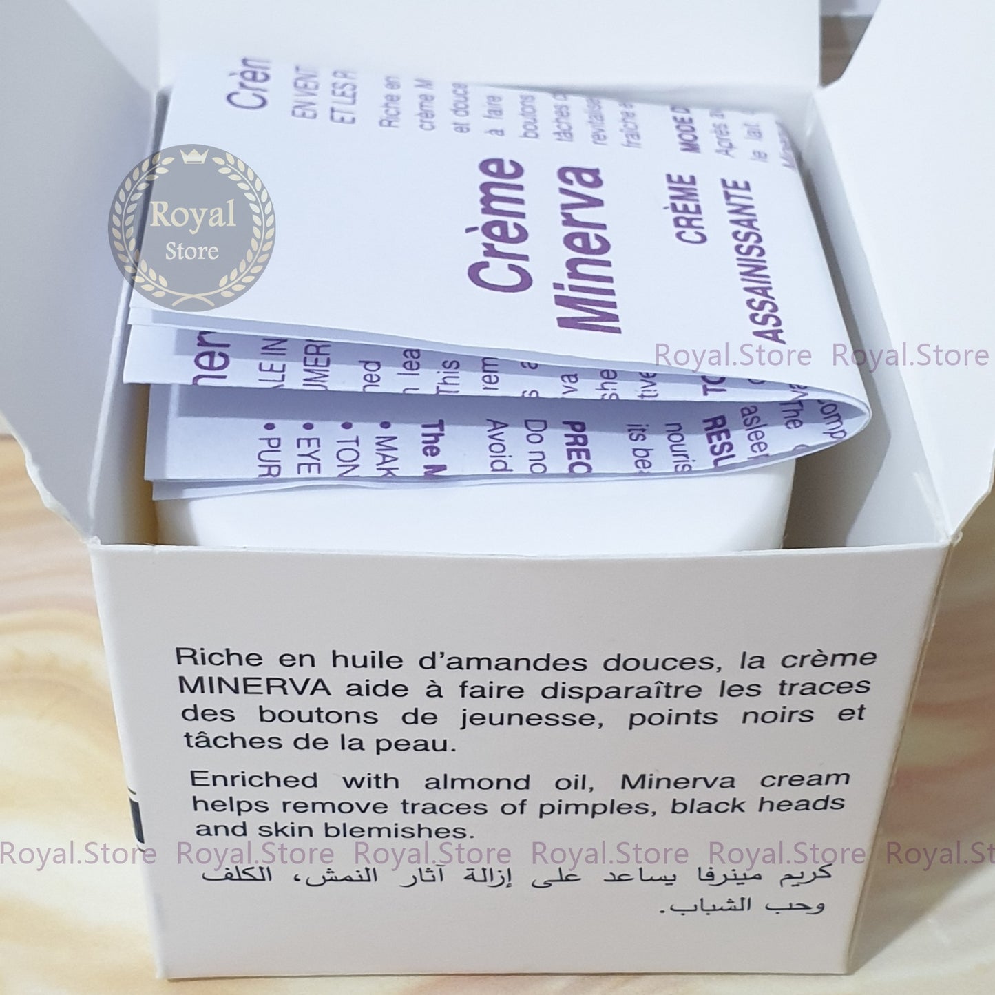 1x Rose cream 25g + 1x Minerva Cream 30ml كريم منيرفا وكريم روز