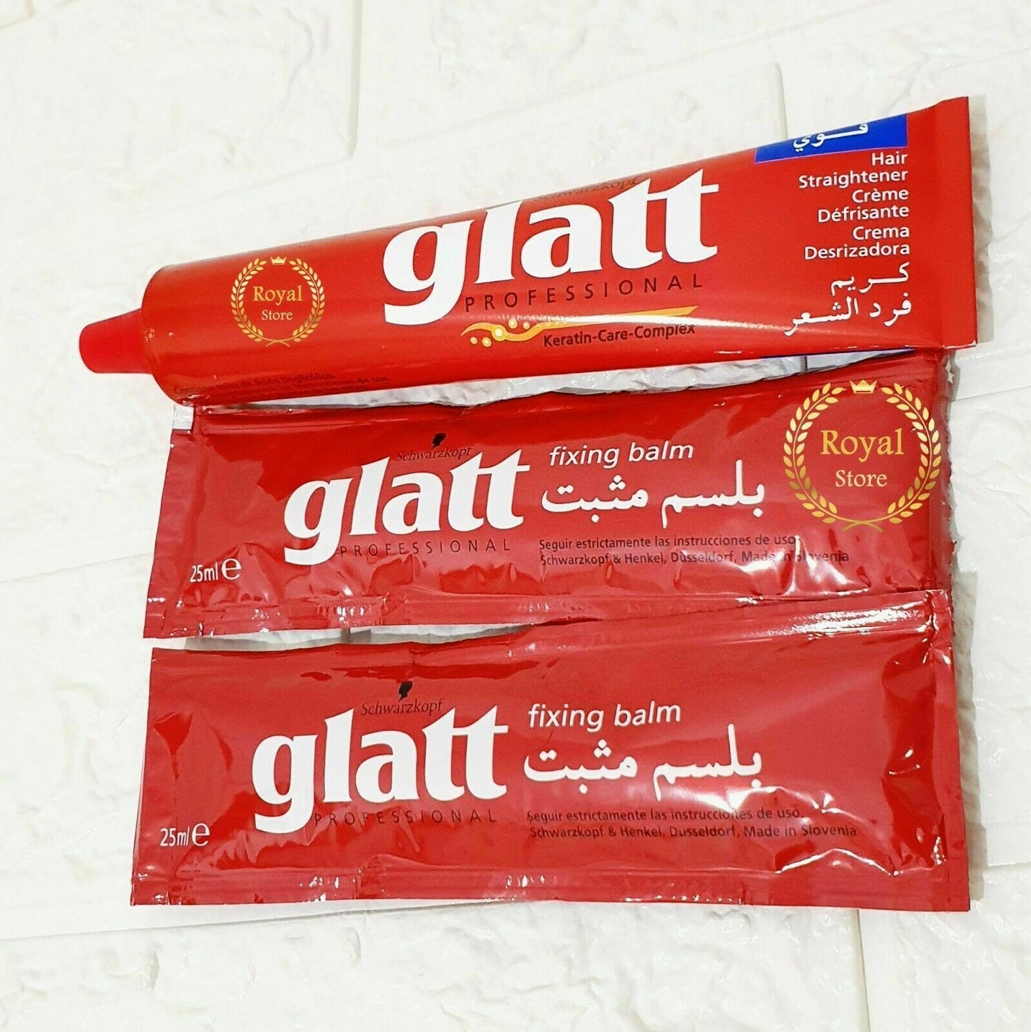 1× Schwarzkopf Glatt Strong Professional curly hair cream Straightener 82ml قلات