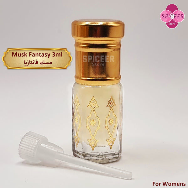 2x ( Golden Musk Al Tahara + Musk Fantasy ) 3ml High Quality Arabic Perfume oil مسك الطهارة ذهبي و مسك فانتازيا