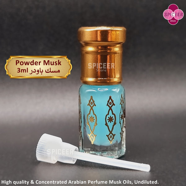 2x ( Golden Musk Al Tahara + Powder Musk ) 3ml High Quality Arabic Perfume oil مسك الطهارة ذهبي و مسك بودر