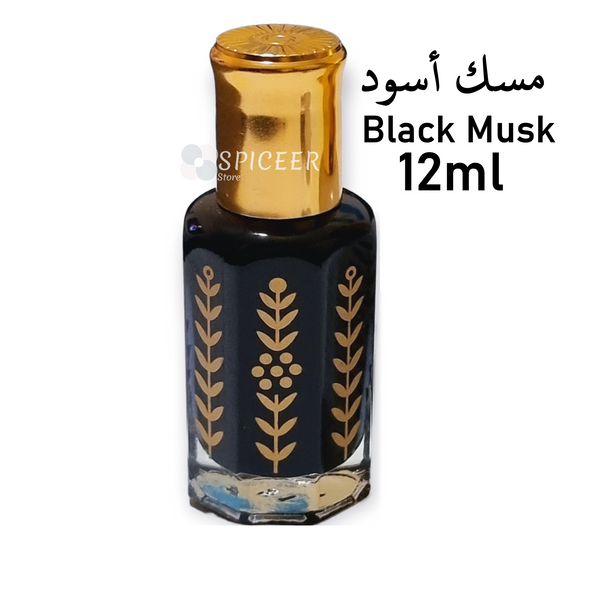 Black Musk 12ml concentrated perfume oil مسك اسود - BUY 2 GET 1 FREE