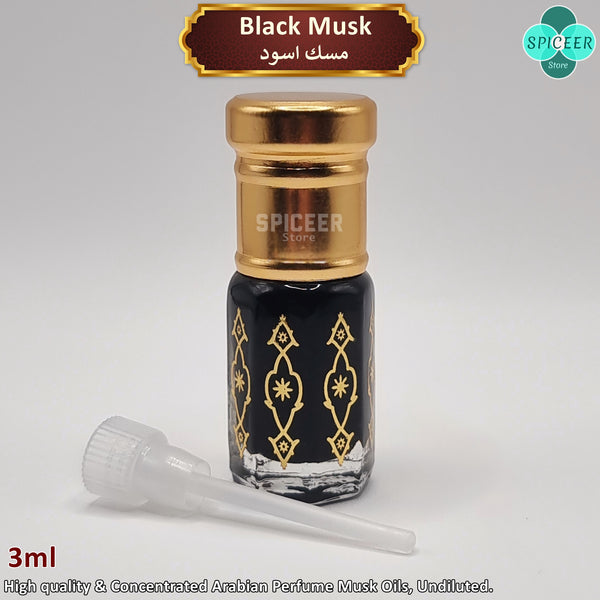 3x Arabic Perfume 3ml Black Musk Wisal Mukhalat Al Umaraa مسك أسود High Quality Wonderful Collection