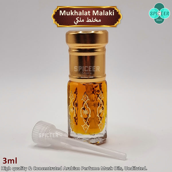 3x Arabic Perfume Musk 3ml Oud Al Aseel, Mukhalat Malaki, Zahrt Alkhalij High Quality مسك أسود عودWonderful Collection