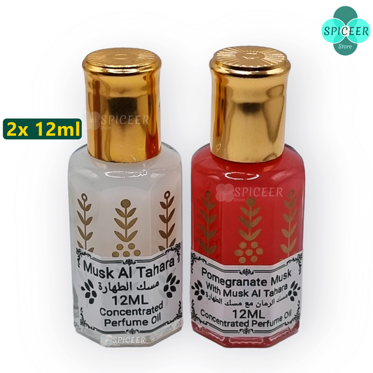 2× 12ml | Musk Al Tahara + Pomegranate Musk مسك رمان ومسك الطهارة