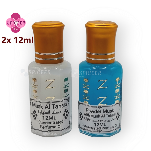 2× 12ml | Musk Al Tahara + Powder Musk مسك بودر ومسك الطهارة