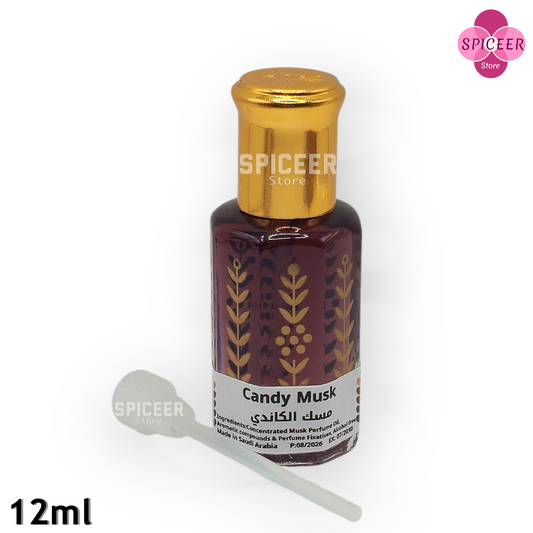 5× 12ml | High-Quality Musk Al-Tahara Gold, Powder, Candy, Pomegranate,Vanilla, Original Concentrated Perfume oil مسك طهارة ذهبي باودر كاندي فانيلا رمان
