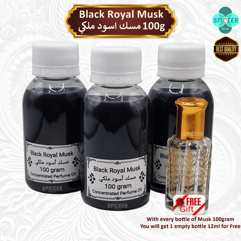 Black Royal Musk 100grams High Quality Arabic concentrated perfume oil  مسك اسود ملكي Choose QTY
