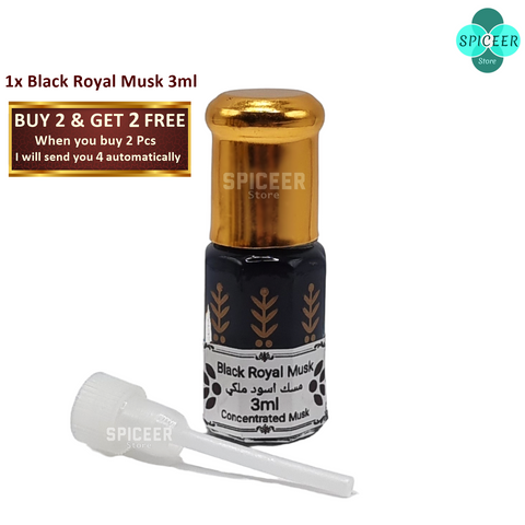1x Black Royal Musk 3ml ~BUY 2 GET 2 FREE~ High Quality Arabic concentrated perfume oil  مسك اسود ملكي