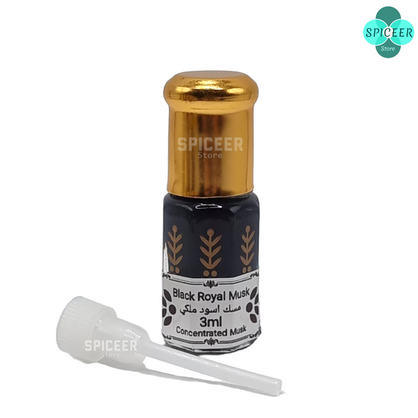 2x 3ml ( Black Royal Musk +Musk Tahara White ) Arabic Perfume Musk High Quality مسك طهارة ابيض ومسك اسود ملكي