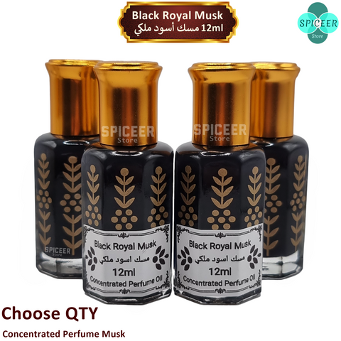 Black Royal Musk 12ml High Quality Arabic concentrated perfume oil  مسك اسود ملكي - Choose QTY