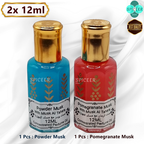 2× 12ml | Powder Musk + Pomegranate Musk مسك رمان ومسك بودر طهارة