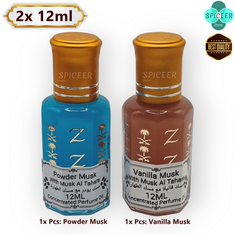 2× 12ml | Vanilla Musk  + Powder Musk مسك بودر ومسك فانيلا