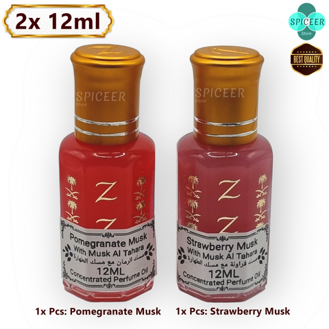 2× 12ml ( Vanilla  Musk+ Strawberry Musk ) مسك فراولة ومسك فانيلا