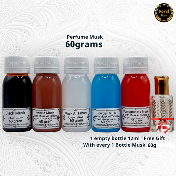 60gram Arabian Perfume Musk Oil Tahara White Powder Black Vanilla Strawberry Choose QTY