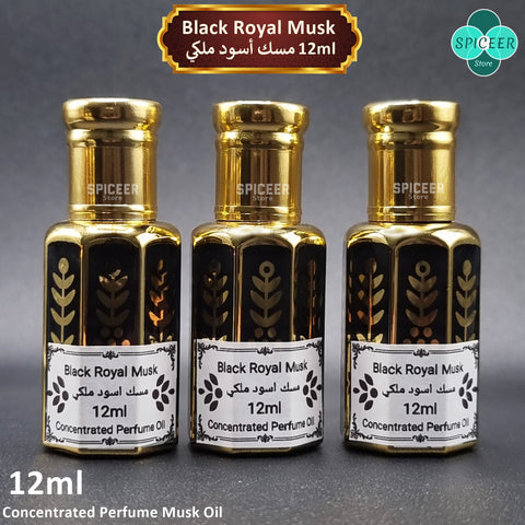 Black Royal Musk 12ml High Quality Arabic concentrated perfume oil  مسك اسود ملكي - Choose QTY