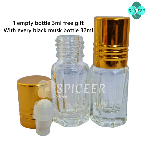 Black Musk 32ml + Gift " Arabic Perfume tahara Oil High Quality مسك اسود