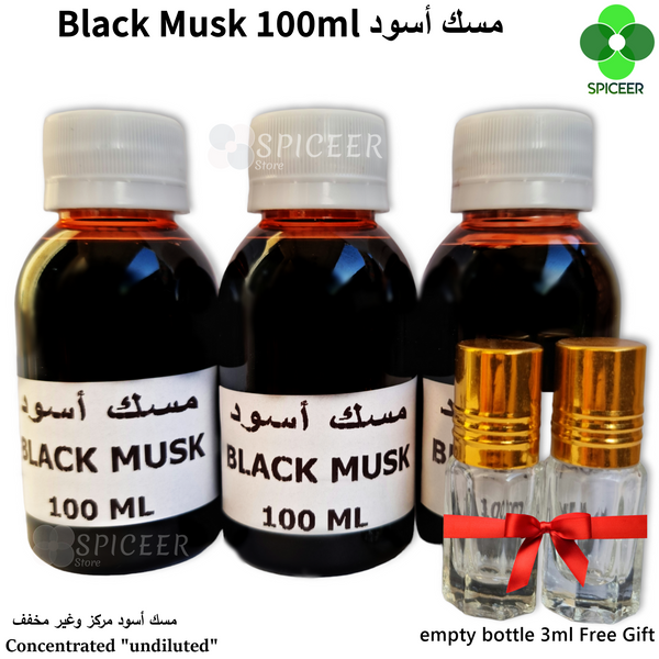 Black Musk 100ml + Gift " Arabic Perfume Oil High Quality مسك اسود