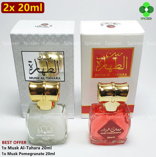 2×20ml | Musk Al Tahara + Pomegranate Musk مسك الرمان و مسك الطهارة