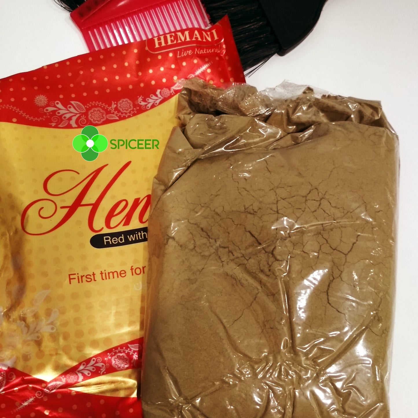 Hemani Henna Red with Saffron Color Natural hair Dye - Powder 150g هيماني حنة احمر مع زعفران