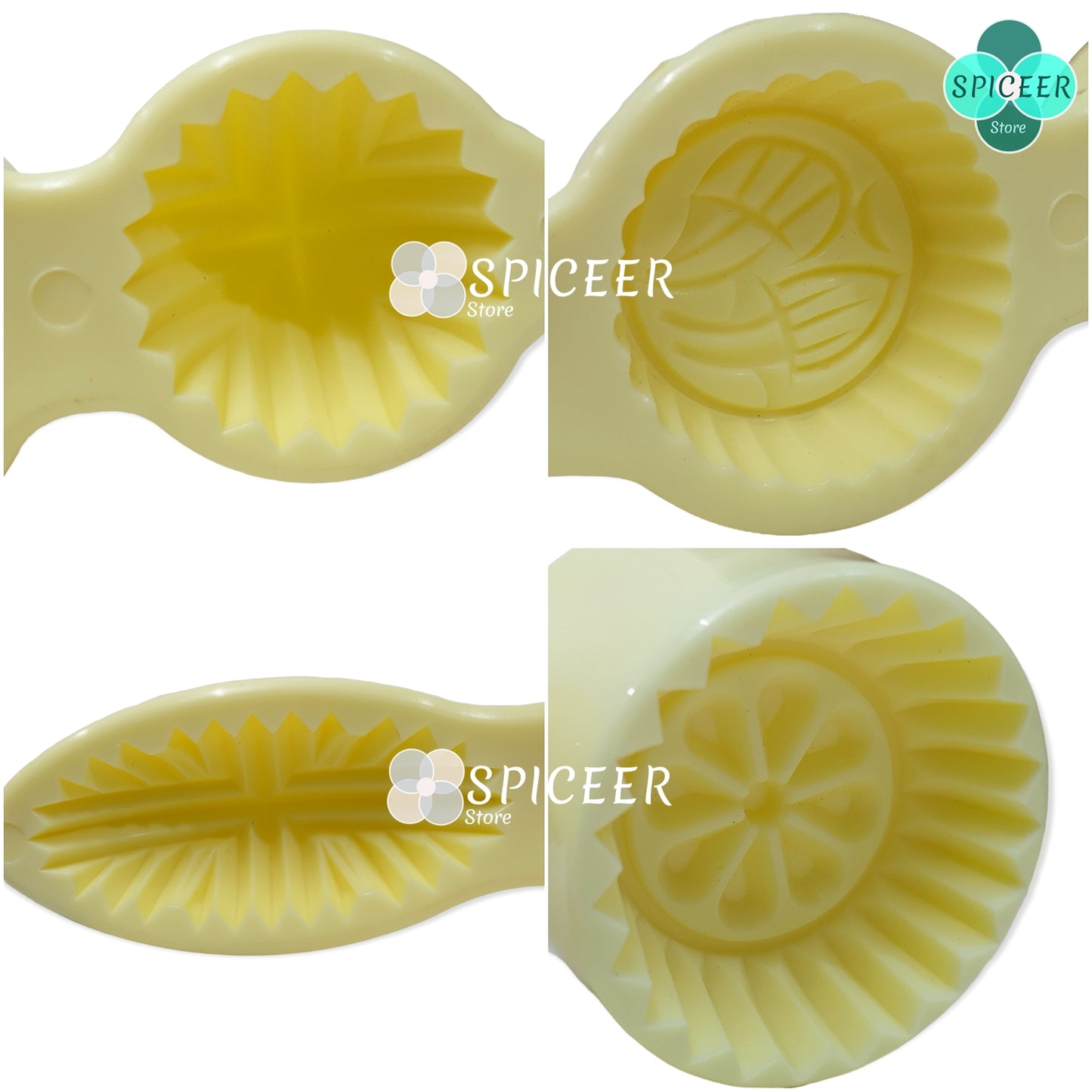 2x Pcs Maamoul Metal & plastic Mold Hand carved Dates Pistachio pastry Mould قوالب معمول