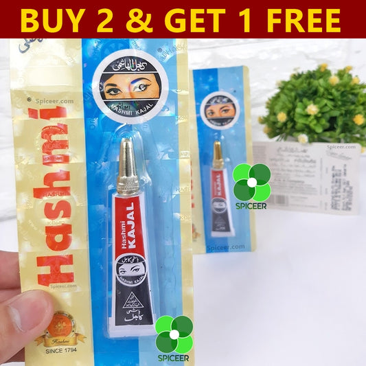 Hashmi Black Eyeliner kajal Tube كحلة هاشمي - BUY 2 & GET 1 FREE