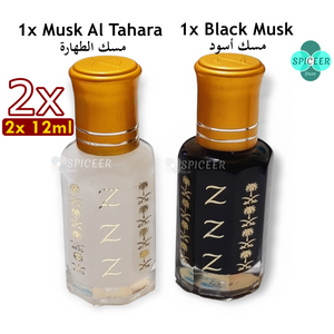 2× 12ml | Musk Al Tahara + black Musk مسك اسود مسك الطهارة